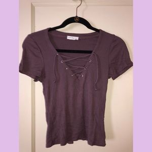 Purple crop top. Worn once.